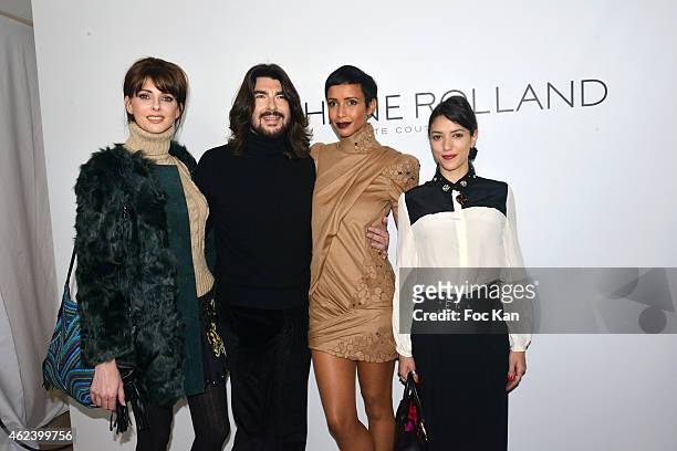 Frederique Bel, Stephane Rolland, Sonia Rolland and Vanessa Guide attend the Stephane Rolland Show as part of Paris Fashion Week Haute Couture...
