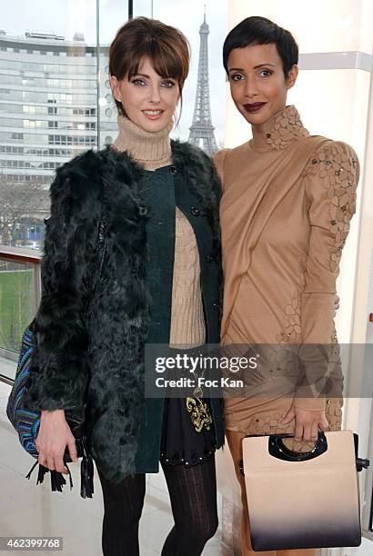 Frederique Bel and Sonia Rolland attend the Stephane Rolland Show as part of Paris Fashion Week Haute Couture Spring/Summer 2015 on January 27, 2015...