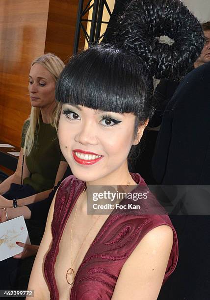 Jessica Minh Anh attends the Stephane Rolland Show as part of Paris Fashion Week Haute Couture Spring/Summer 2015 on January 27, 2015 in Paris,...