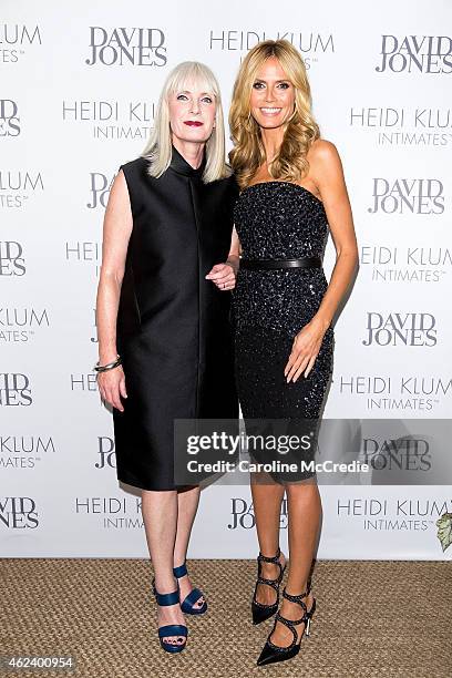 Heidi Klum and Donna Player attend an intimate dinner for Heidi Klum Intimates hosted by David Jones at Guillaume, Sydney Australia on January 28,...