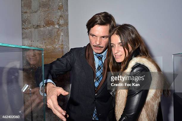Elie Top and Joana Preiss attend the launch of Elie Top Launch First "Joaillerie Haute Fantaisie" Collection - as part of Paris Fashion Week Haute...