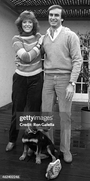 Jean Bruce Scott and husband Randy Reinholz attend Exclusive Photo Session on January 28, 1982 at their home in Van Nuys, California.