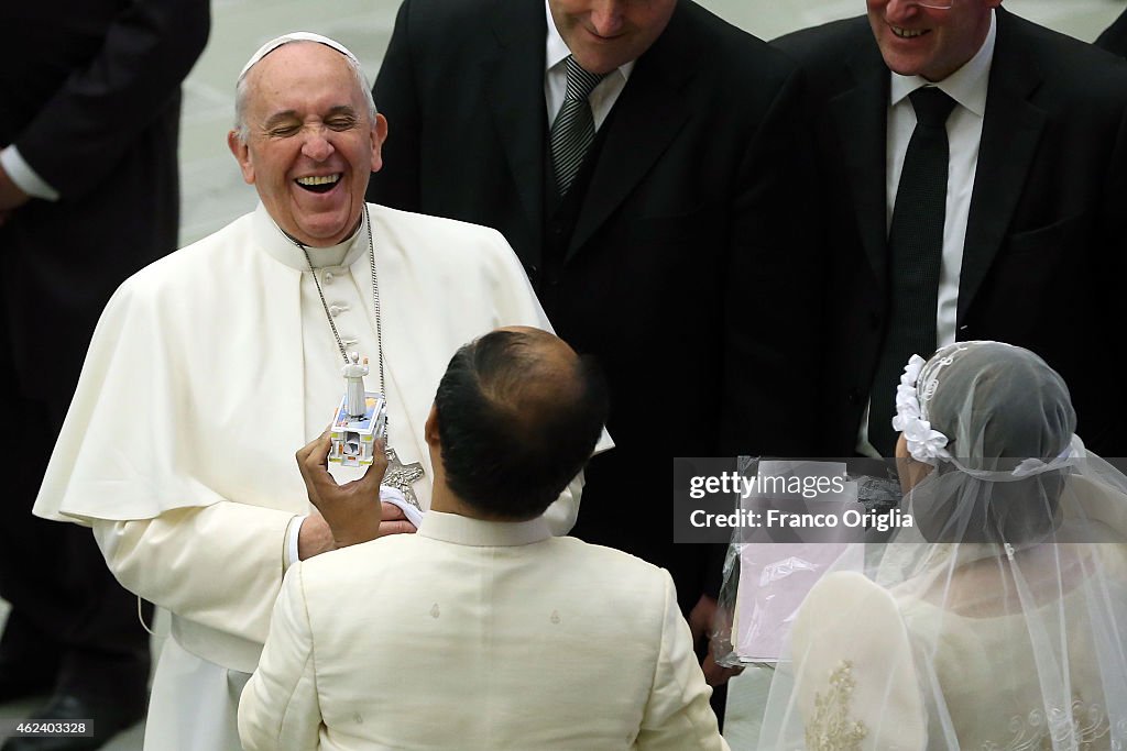 Pope Attends His Weekly Audience