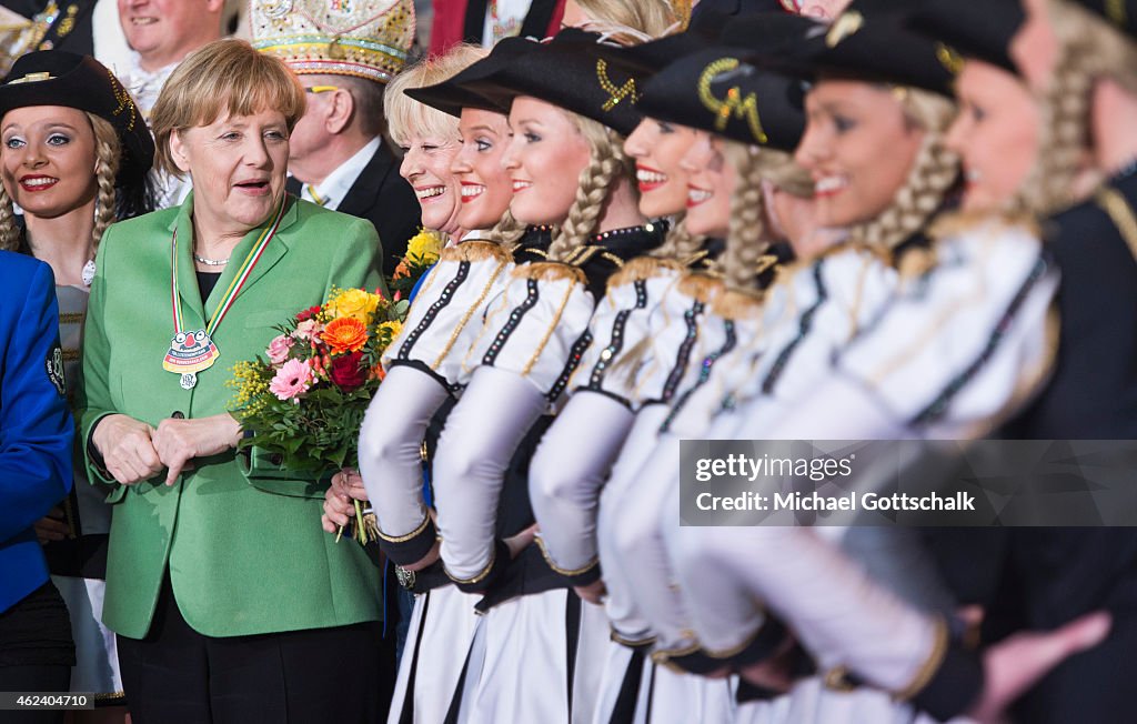 German Chancellor Merkel Meets With Royal Couples Of Carnival