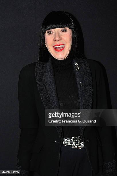 Chantal Thomass attends the Elie Saab show as part of Paris Fashion Week Haute Couture Spring/Summer 2015 on January 28, 2015 in Paris, France.
