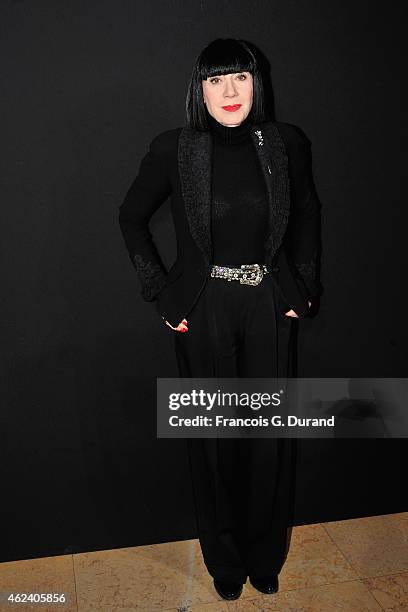 Chantal Thomass attends the Elie Saab show as part of Paris Fashion Week Haute Couture Spring/Summer 2015 on January 28, 2015 in Paris, France.