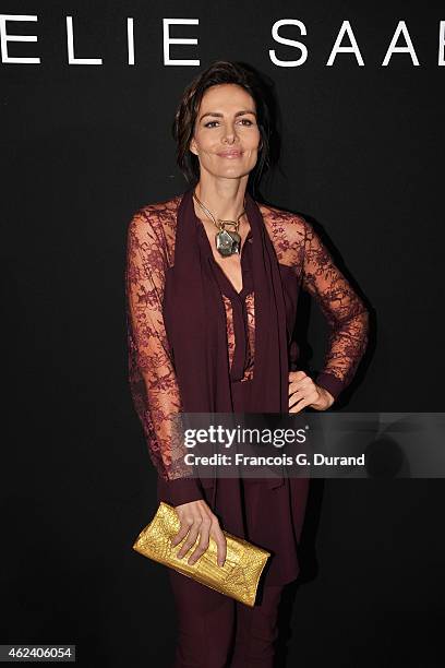 Adriana Abascal attends the Elie Saab show as part of Paris Fashion Week Haute Couture Spring/Summer 2015 on January 28, 2015 in Paris, France.