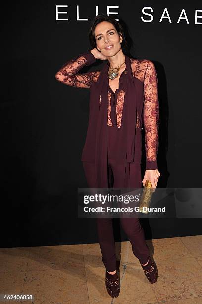 Adriana Abascal attends the Elie Saab show as part of Paris Fashion Week Haute Couture Spring/Summer 2015 on January 28, 2015 in Paris, France.