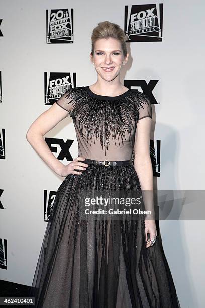 Lily Rabe arrives for Fox And FX's 2014 Golden Globe Awards Party - Arrivals on January 12, 2014 in Beverly Hills, California.