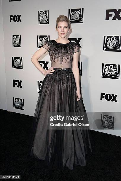 Lily Rabe arrives for Fox And FX's 2014 Golden Globe Awards Party - Arrivals on January 12, 2014 in Beverly Hills, California.