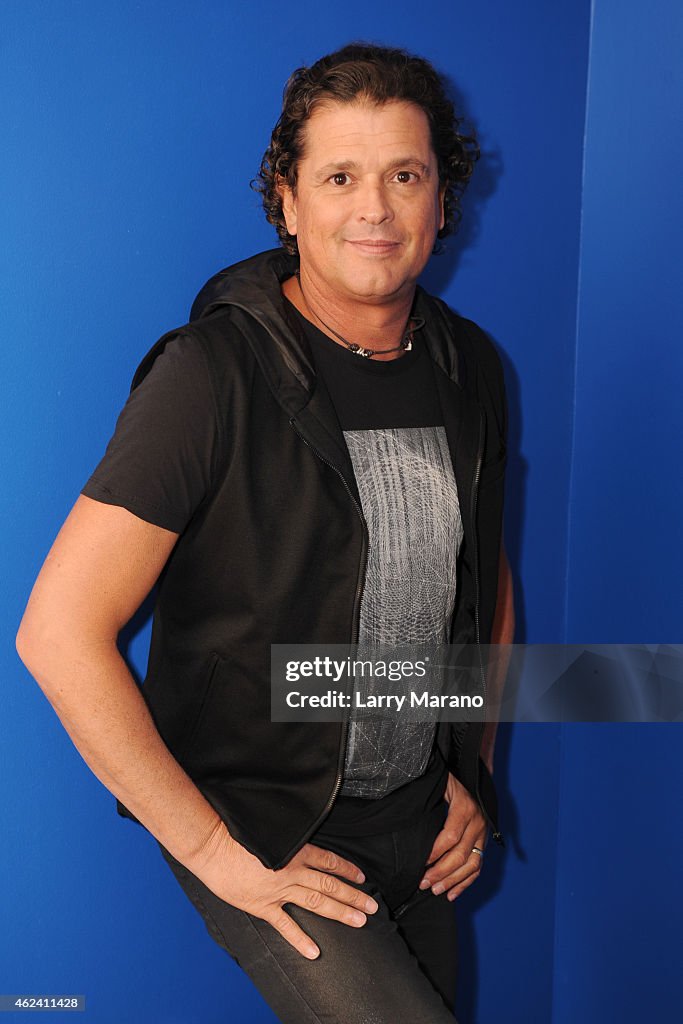 Carlos Vives Visits Miami Radio Station