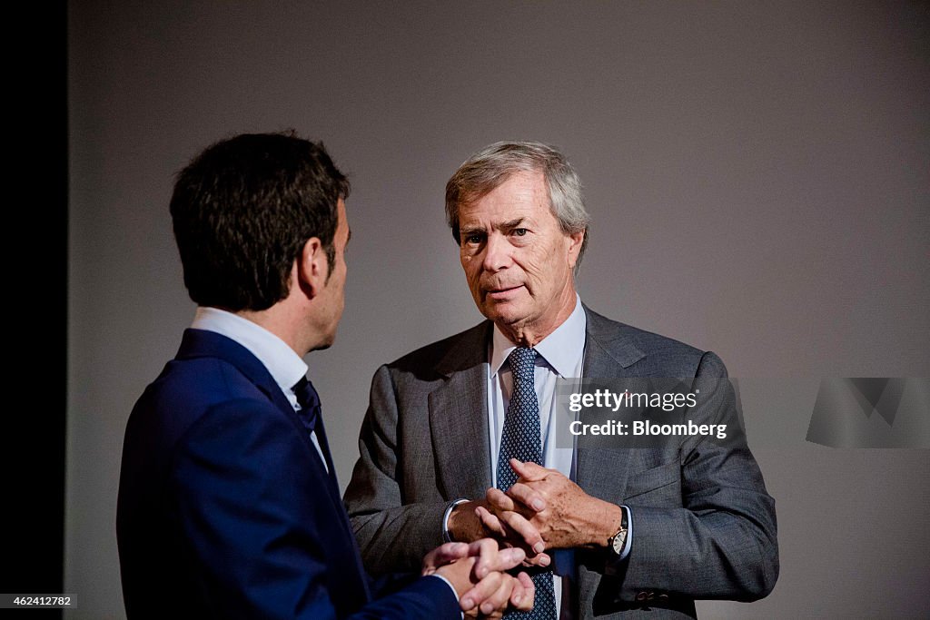 French Billionaire Vincent Bollore Attends Autolib Car-sharing News Conference