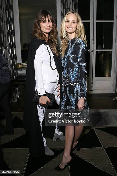 Caroline de Maigret and Lauren Santo Domingo attend the party for Dasha Zhukova' cover for Wall Street Journal on January 27, 2015 in Paris, France.