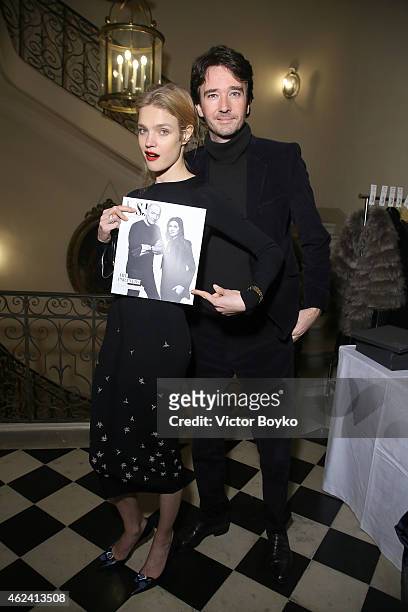 Natalia Vodianova and Antoine Arnault attend the party for Dasha Zhukova' cover for Wall Street Journal on January 27, 2015 in Paris, France.