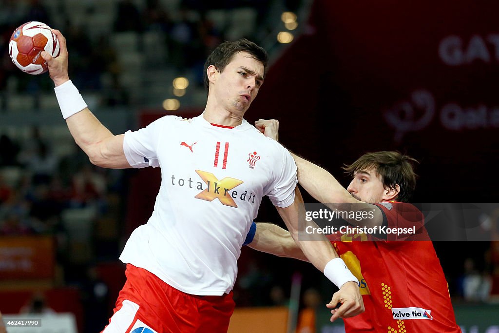 Spain vs Denmark Quarter Finals - 24th Men's Handball World Championship