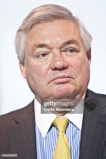 John Leahy, head of sales at Airbus SAS, pauses during the annual news conference at the company's headquarters in Toulouse, France, on Monday, Jan....