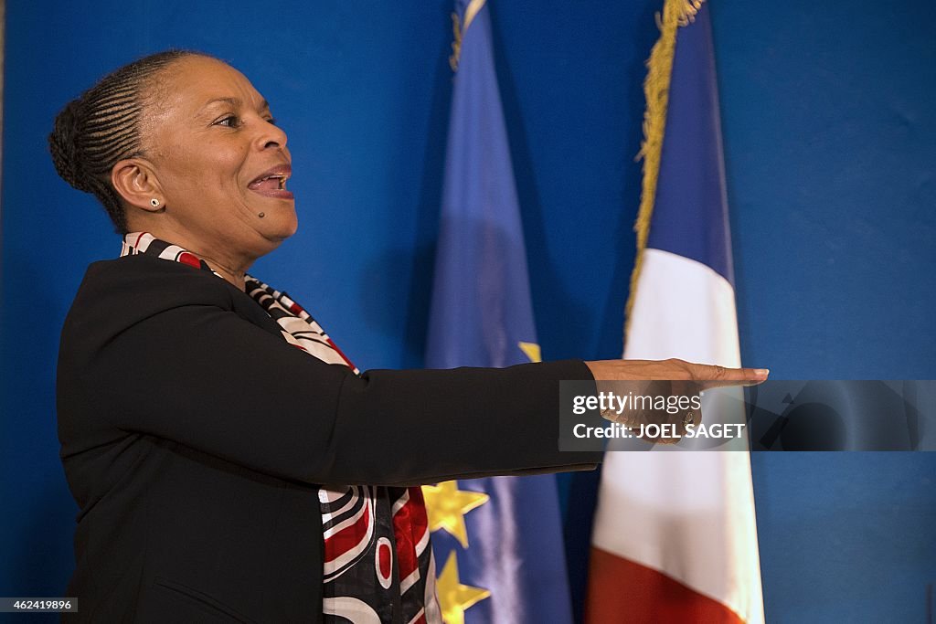 FRANCE-GOVERNMENT-JUSTICE-NEW-YEAR-WISHES-TAUBIRA