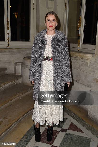 Eugenie Niarchos attends the Valentino show as part of Paris Fashion Week Haute Couture Spring/Summer 2015 on January 28, 2015 in Paris, France.