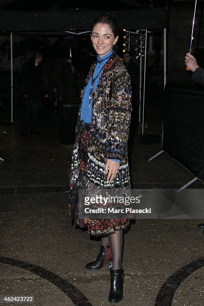 Sofia Sanchez Barrenechea arrives to attend the Valentino show as part of Paris Fashion Week Haute Couture Spring/Summer 2015 on January 28, 2015 in...