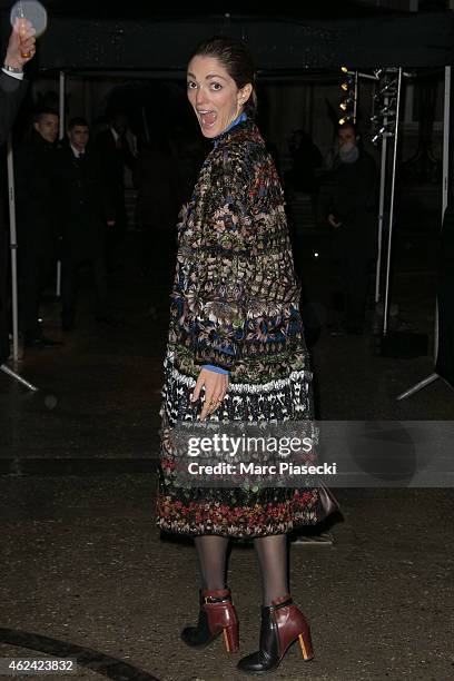 Sofia Sanchez Barrenechea arrives to attend the Valentino show as part of Paris Fashion Week Haute Couture Spring/Summer 2015 on January 28, 2015 in...