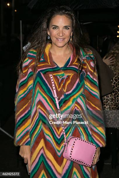 Laure Heriard Dubreuil arrives to attend the Valentino show as part of Paris Fashion Week Haute Couture Spring/Summer 2015 on January 28, 2015 in...