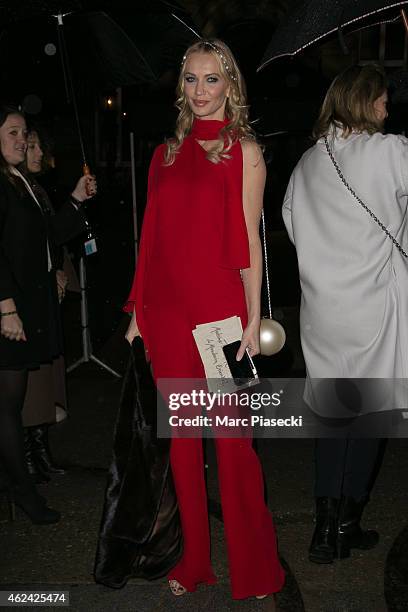 Guest arrives to attend the Valentino show as part of Paris Fashion Week Haute Couture Spring/Summer 2015 on January 28, 2015 in Paris, France.