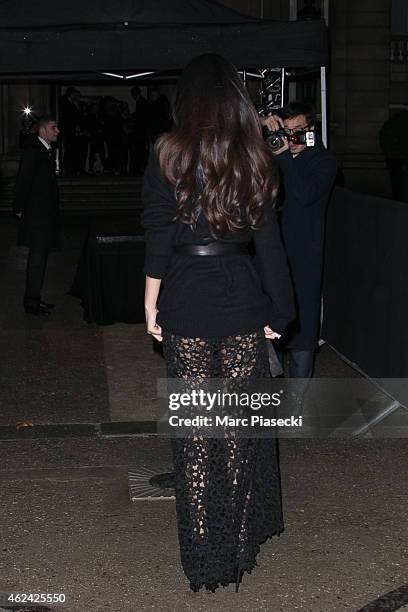 Lulu Tan arrives to attend the Valentino show as part of Paris Fashion Week Haute Couture Spring/Summer 2015 on January 28, 2015 in Paris, France.