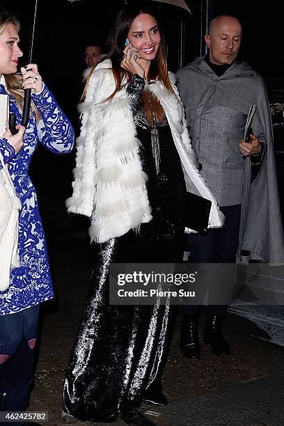 Guest attends the Valentino show as part of Paris Fashion Week Haute Couture Spring/Summer 2015 on January 28, 2015 in Paris, France.