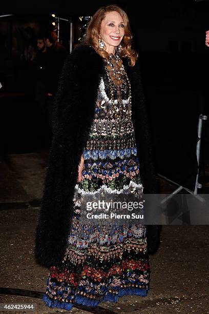 Marisa Berenson attends the Valentino show as part of Paris Fashion Week Haute Couture Spring/Summer 2015 on January 28, 2015 in Paris, France.