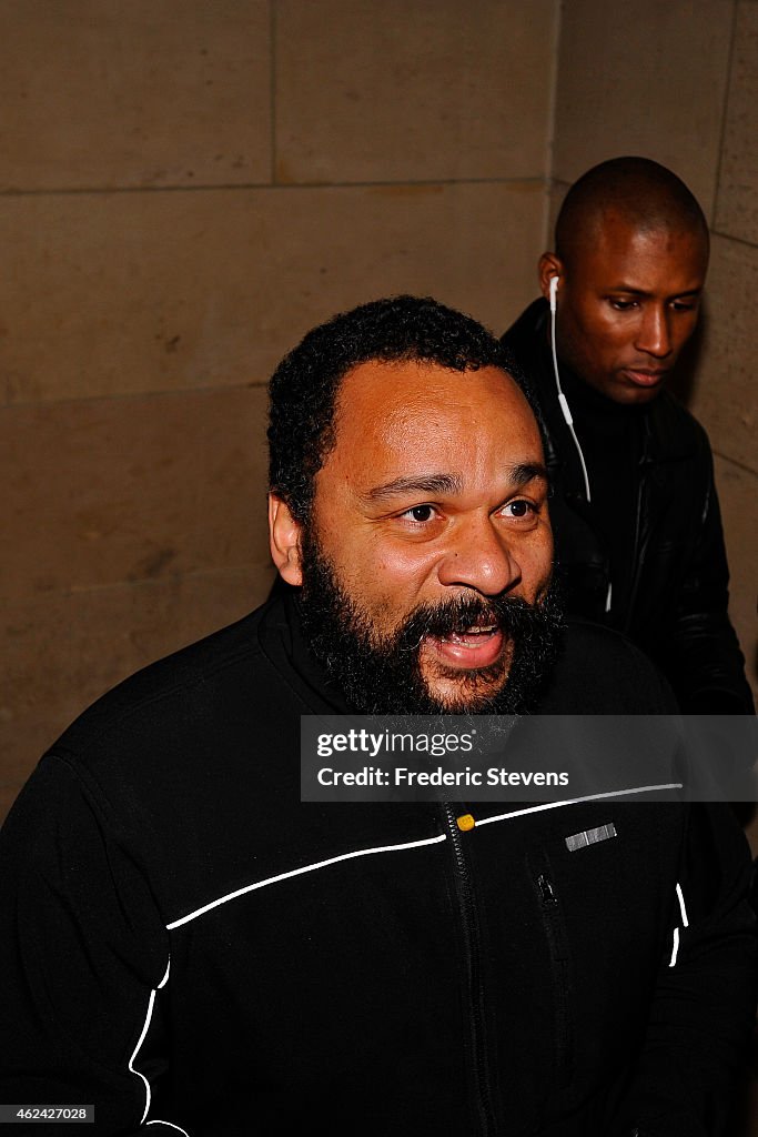 Controversial French Comedian Dieudonne Arrives At The Paris courthouse