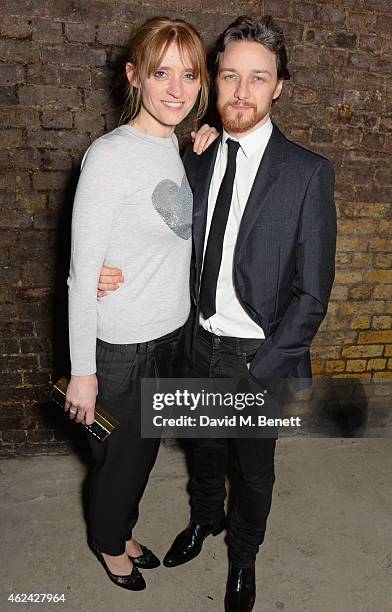 Anne-Marie Duff and James McAvoy attend an after party following the Gala Performance of "The Ruling Class" at The Bankside Vaults on January 28,...