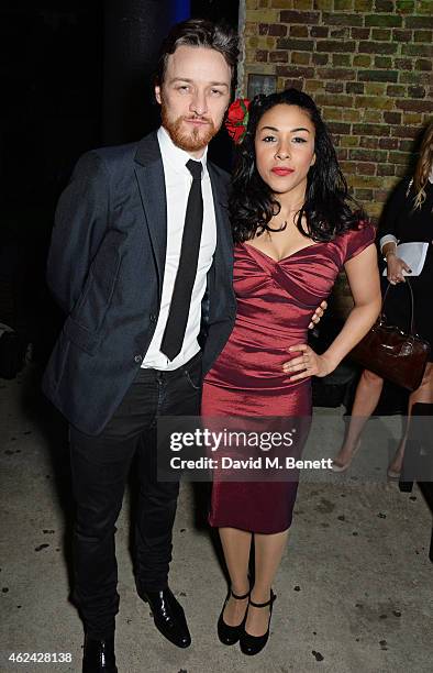 James McAvoy and Kathryn Drysdale attend an after party following the Gala Performance of "The Ruling Class" at The Bankside Vaults on January 28,...