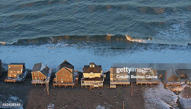 The flooding after the blizzard is pictured in Scituate, Mass. Is pictured.