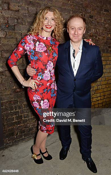 Melanie Masson and Forbes Masson attend an after party following the Gala Performance of "The Ruling Class" at The Bankside Vaults on January 28,...