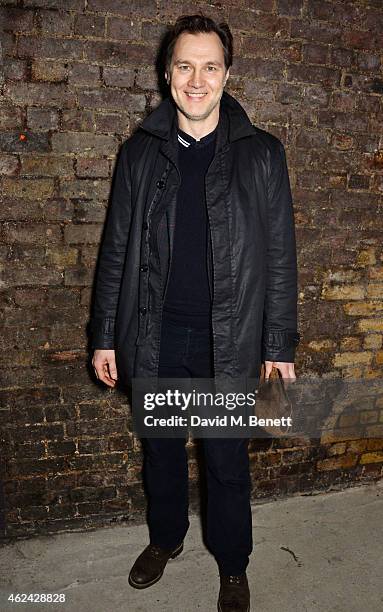 David Morrissey attends an after party following the Gala Performance of "The Ruling Class" at The Bankside Vaults on January 28, 2015 in London,...