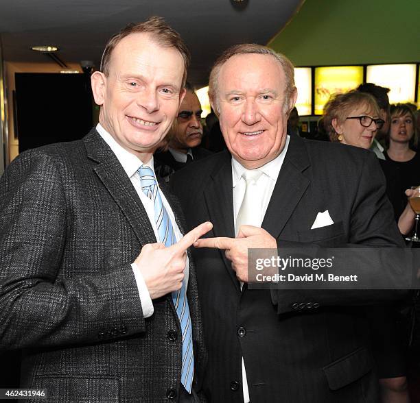 Andrew Marr and Andrew Neil attends the Paddy Power Political Book Awards at BFI IMAX on January 28, 2015 in London, England.