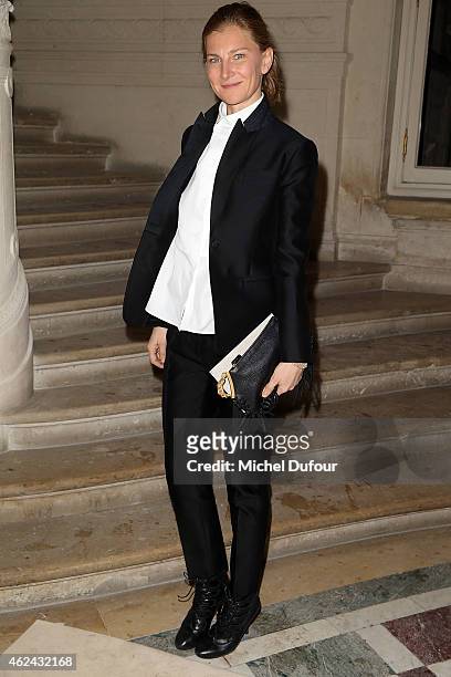 Elizabeth von Guttman attends the Valentino show as part of Paris Fashion Week Haute Couture Spring/Summer 2015 on January 28, 2015 in Paris, France.