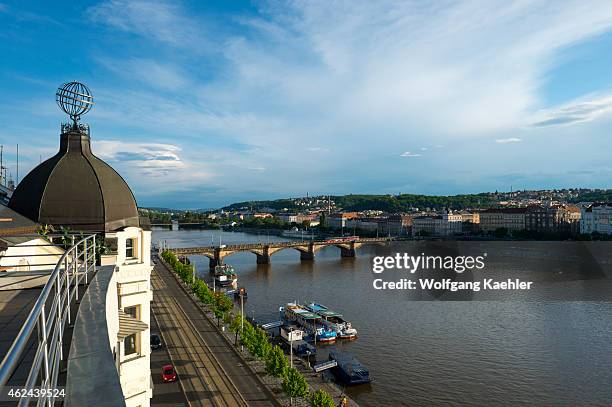 View of Vltava River in Prague, the capital and largest city of the Czech Republic.