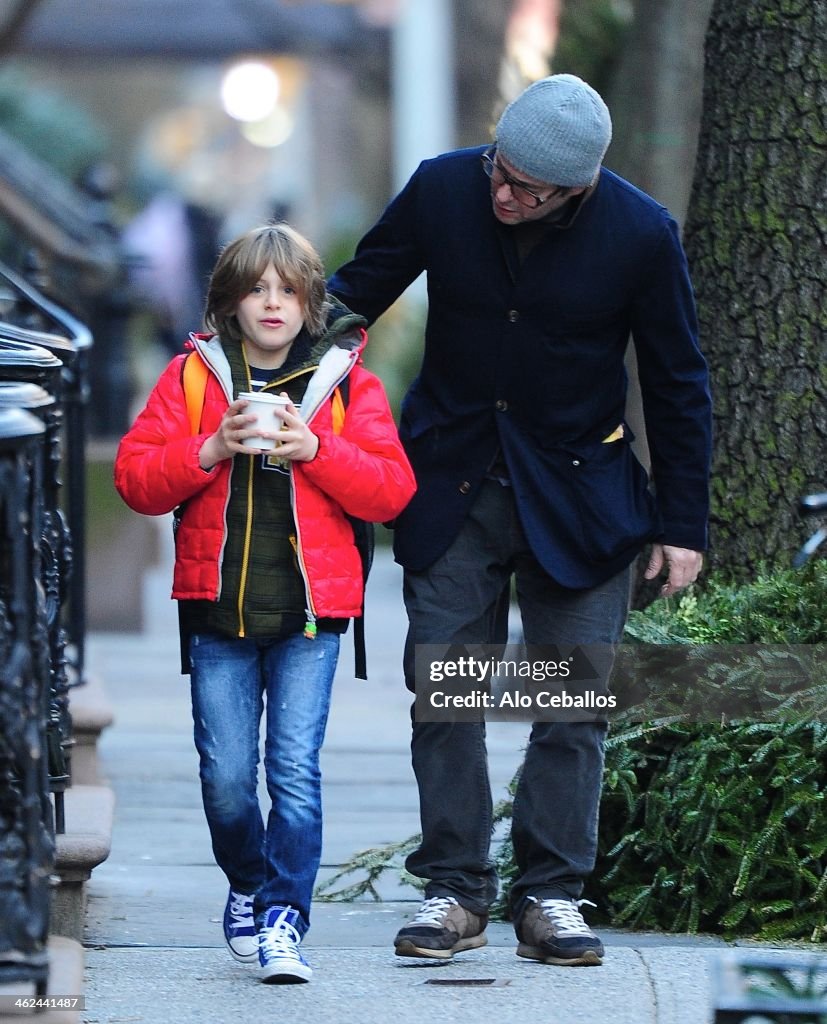 Celebrity Sightings In New York City - January 13, 2014