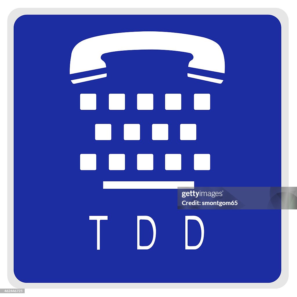 Sinal de estrada-TDD Telefone