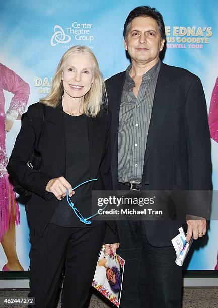 Victoria Tennant and husband Kirk Stambler arrive at Dame Edna's "Glorious Goodbye - The Farewell Tour" opening night held at Ahmanson Theatre on...