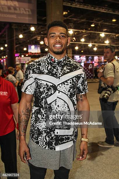 Cleveland Browns football player Joe Haden seen during Super Bowl week on January 28, 2015 in Phoenix, Arizona.