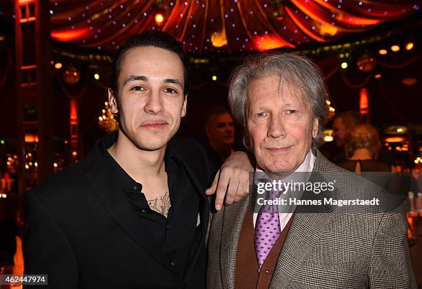 Bernd Herzsprung and his son Marvin Eckerle attend 'Radio Gong 96,3 Celebrates 30th Anniversary' at Schuhbecks Teatro on January 28, 2015 in Munich,...