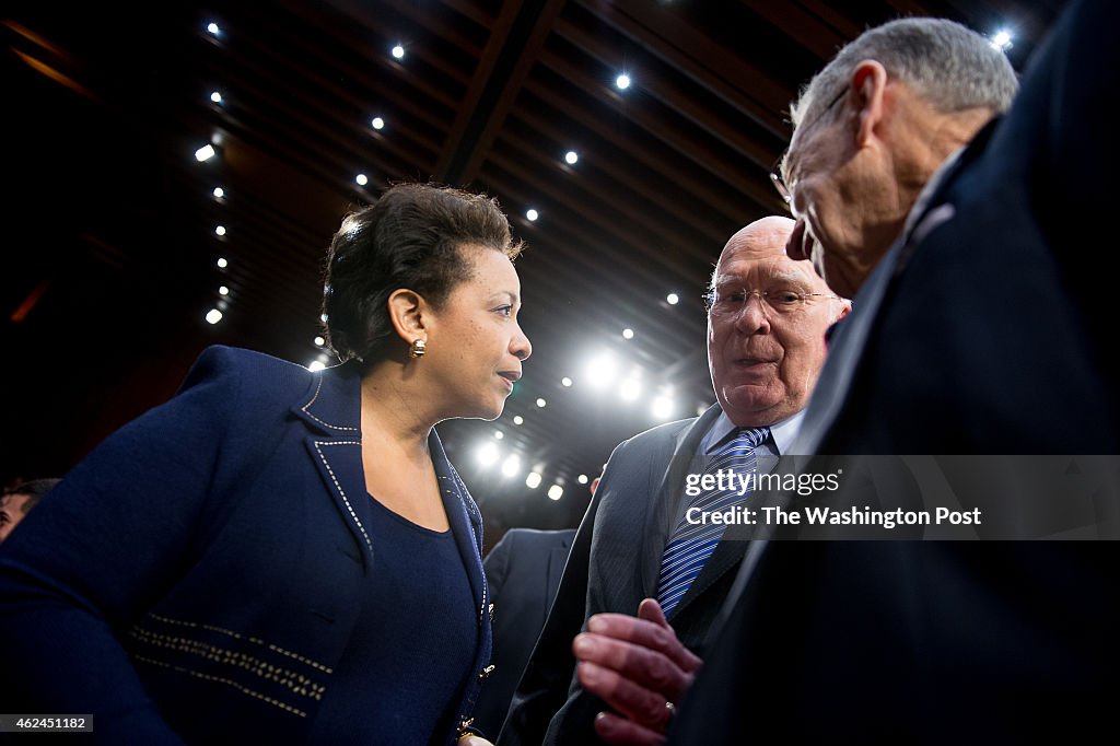 U.S. attorney general nominee Loretta Lynch appears before the Senate Judiciary Committee