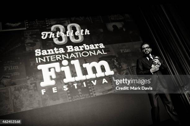 Director Roger Durling speaks onstage at the 30th Santa Barbara International Film Festival, Opening Night presentation of 'Desert Dancer' on January...