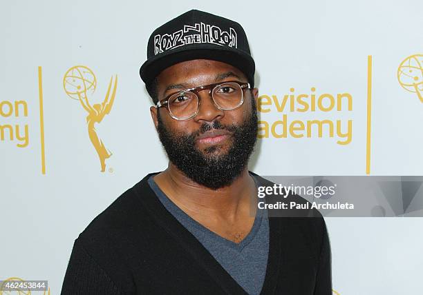 Writer / Comedian Baratunde Thurston attends an evening with Norman Lear at The Montalban on January 28, 2015 in Hollywood, California.