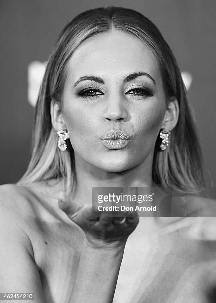 Samantha Jade arrives at the 4th AACTA Awards Ceremony at The Star on January 29, 2015 in Sydney, Australia.
