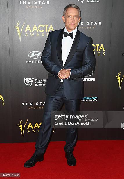 Simon Burke arrives at the 4th AACTA Awards Ceremony at The Star on January 29, 2015 in Sydney, Australia.