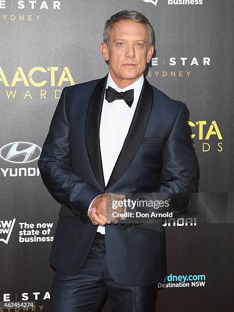 Simon Burke arrives at the 4th AACTA Awards Ceremony at The Star on January 29, 2015 in Sydney, Australia.