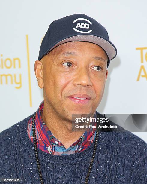 Russell Simmons attends an evening with Norman Lear at The Montalban on January 28, 2015 in Hollywood, California.